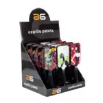 Cepillo exclusivo de paleta con diseños artísticos y agarre antideslizante