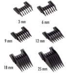 Set exclusivo de 6 peines guía para cortapelos 3/6/9/12/18/25 mm