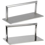 Apoyapiés recto con base de acero inoxidable 1 APOYAPIES RECTO INOX mate-brillo