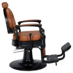 Sillón de barbero exclusivo del cuero marrón vintage