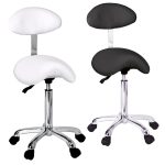 Taburete con respaldo asiento tipo pony, blanco o negro 1 TABURETE RESPALDO PONY 501022AB2 BLANCO-NEGRO