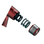 Secador de pelo profesional compacto rojo y negro exclusivo