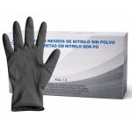 GUANTES NEGROS NITRILO SIN POLVO ECO