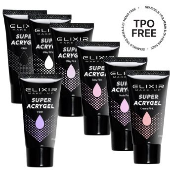 Super Acrygel o Polygel profesional de Elixir, nueva fórmula tubo de 30 ml.