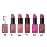 Set exclusivo de labiales matte: colección de tonos intensos para catálogo