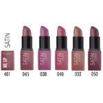 Set exclusivo de labiales satinados en tonos rosa y nude