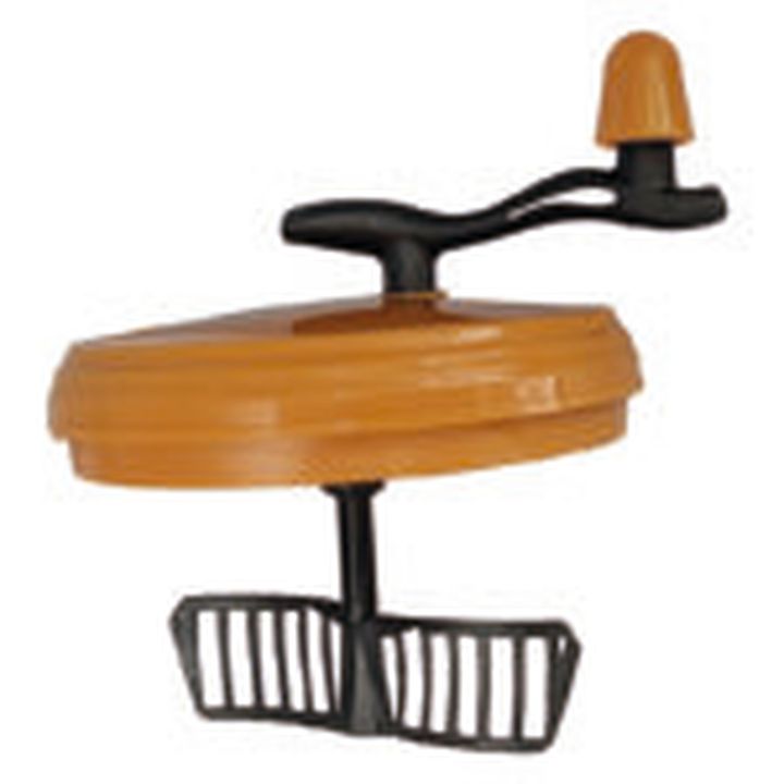 Utensilio de cocina exclusivo: centrifugadora manual naranja y negra