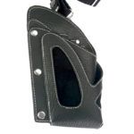 Funda holster exclusiva de cuero negro con correa ajustable
