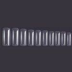 Tips Media Luna transparentes rectos anchos 1 Kit exclusivo de puntas transparentes para uñas con acabado profesional