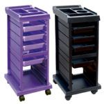 Carro peluquería para accesorio, 4 cajones-M6 1 Carrito organizador exclusivo para salón con cajones extraíbles y ruedas