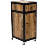 Mueble auxiliar industrial rústico con ruedas innovador