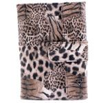 Bufanda exclusiva de estampado animal con volantes elegantes