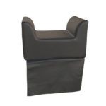 Reposacabezas exclusivo en cuero sintético negro para peluquería