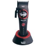 Cortapelos premium profesional negro con motor visible