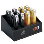 Set de cortaúñas ‘premium’ en expositor negro y ámbar