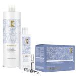 Tratamiento para redensificar el cabello adelgazado Densi-On de Matirya 1 Tratamiento capilar Matirya Densi On premium, edición anticaída con shampoo y ampollas