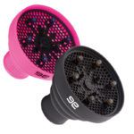 Difusor exclusivo para secador — diseño profesional en rosa y negro