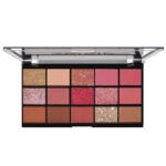 Paleta sombra de ojos ELIXIR MAKE UP EL872B, 15 tonos. 1 Paleta de sombras premium en tonos rosa, coral y dorado