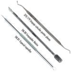 Empujadores de cutículas en acero inoxidable 1 Set exclusivo de herramientas profesionales para manicura y cuidado facial