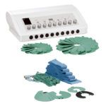 Equipo de Electroestimulación F905 1 Electroestimulador multicanal premium para fisioterapia con electrodos y accesorios