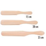 Set exclusivo de espátulas de madera 15/20/25 cm con acabado verdadero