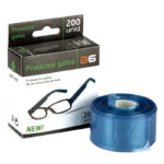 Protector de gafas 200 unidades con rollo azul innovador, diseño elite