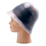 Gorro transparente exclusivo para tratamientos capilares con diseño perforado
