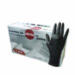 Guantes de nitrilo negros premium sin polvo, diseño exclusivo