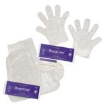 Guantes y zapatillas emolientes, para manicura y pedicura 1 Kit innovador desechable para pedicura con guantes, zapatillas, lima y palito