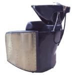 Silla de lavado exclusiva de estilo industrial con lavabo integrado