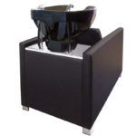 Sillón lavacabezas exclusivo en negro para peluquería y salón
