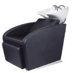 Sillón lavacabezas premium ergonómico negro para peluquería, diseño y confianza