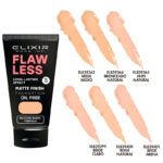 Base matte premium Flawless oil-free en cinco tonos beige naturales