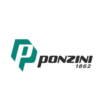 Logotipo con monograma geométrico verde de dos P entrelazadas y tipografía negra que identifica la marca Ponzini, transmitiendo alta calidad y un aspecto mejor adaptado a aplicaciones modernas.