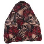 Capa de corte estilo rock con calaveras, rosas y micrófono ‘exclusivo