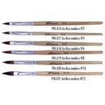 Set exclusivo de pinceles de madera para acrílico con punta redonda profesional