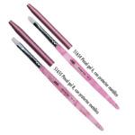 Set exclusivo de pinceles para gel rosa con protector metálico