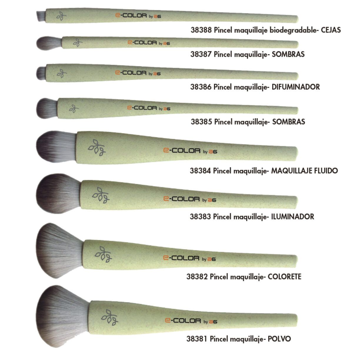 Qué llevar en el maletín de maquillaje profesional 8 Set de brochas de maquillaje en varios tamaños con mangos verdes biodegradables y cerdas grises para cejas, sombras, difuminador, maquillaje fluido, iluminador, colorete y polvo, diseño ergonómico y apariencia de alta calidad, perfecto para quien quiera adquirir un kit versátil.