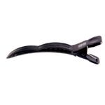 Pinza exclusiva para cabello negra de diseño curvo profesional