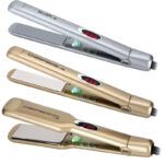 Planchas para el cabello Silver y Champagne de AG 1 Plancha profesional para cabello digital ‘exclusivo’ en champán y plata