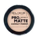 Polvo compacto mate Elixir en tonos variados, exclusivo