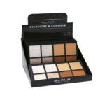 Paleta de maquillaje 8 tonos para contorno, iluminador y bronceador innovador