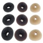 Donut para moño de espuma en negro, castaño y rubio, 3 tamaños ‘exclusivo