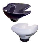 Lavacabezas exclusivo para peluquería en acabado brillante blanco y morado