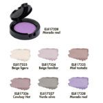 Sombras individuales beige, verde oliva y morado real exclusivo