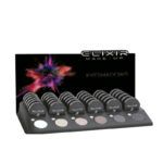 Sombras de ojos en polvo premium en compacto negro, tonos neutros calidad profesional