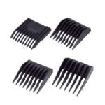 Set exclusivo de 4 peines guía negros para cortapelos – accesorio práctico