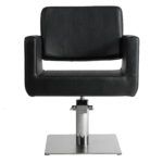Sillón de peluquería negro hidráulico con base cromada exclusivo para más confort