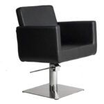 Sillón de peluquería negro hidráulico con base cromada exclusivo para más confort