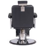 Silla de barbero premium cuero negro acolchada